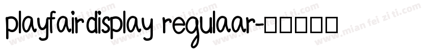 playfairdisplay regulaar字体转换